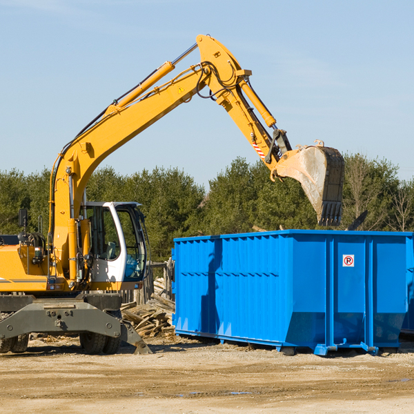 are there any restrictions on where a residential dumpster can be placed in Redstone